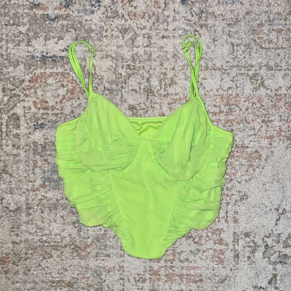 SHEIN Lime Green Crop Top